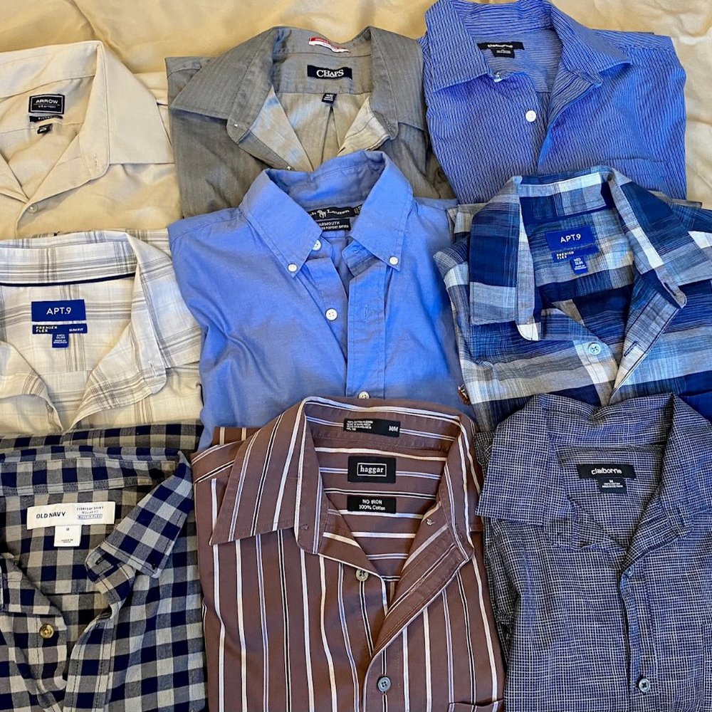 Lot of 9 Men's Dress Shirts